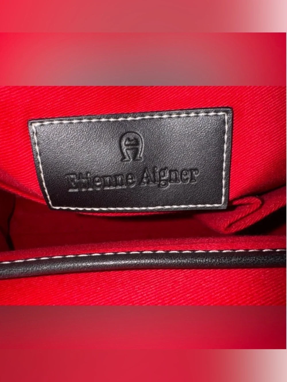 Etienne Aigner like new red medium satchel crossbody